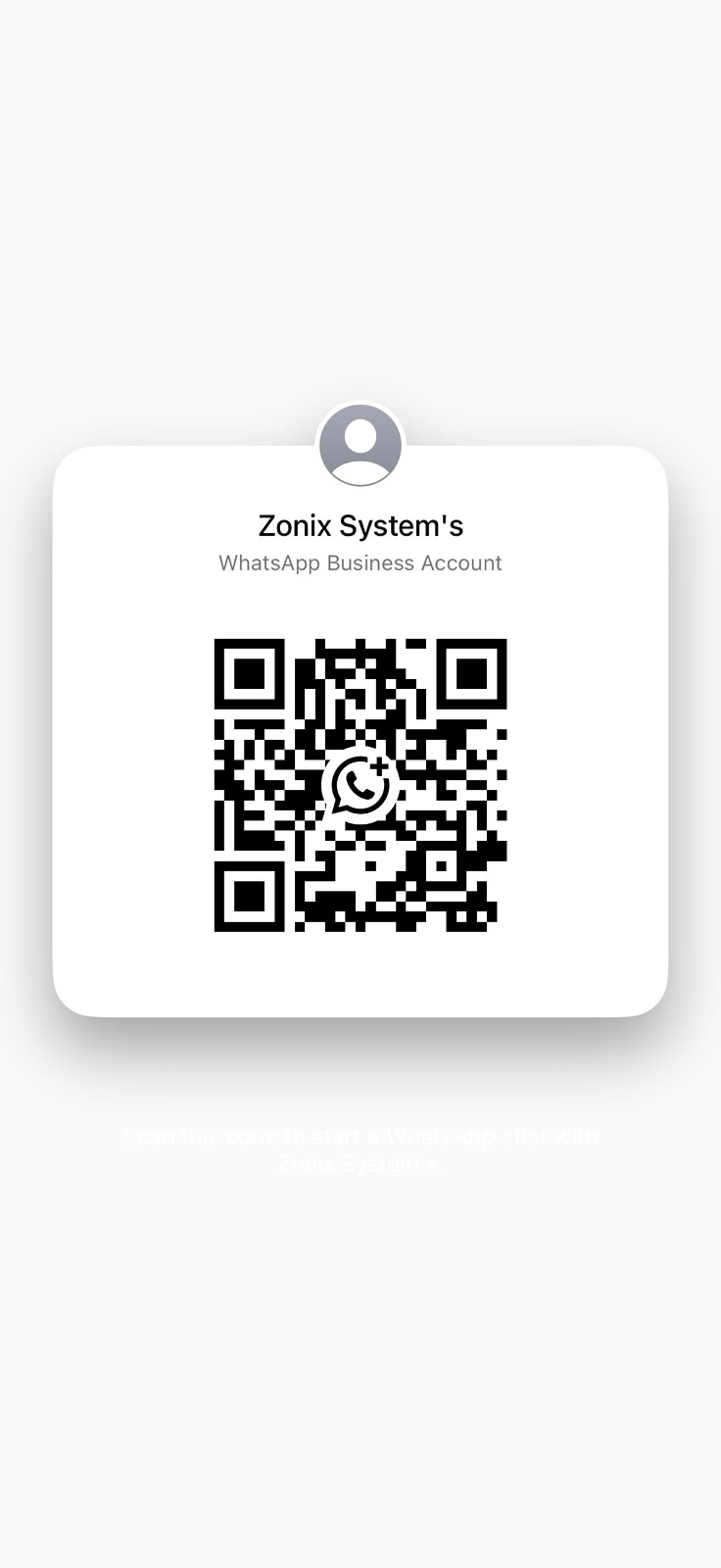 Scan this QR code to chat with ZONiX on WhatsApp
